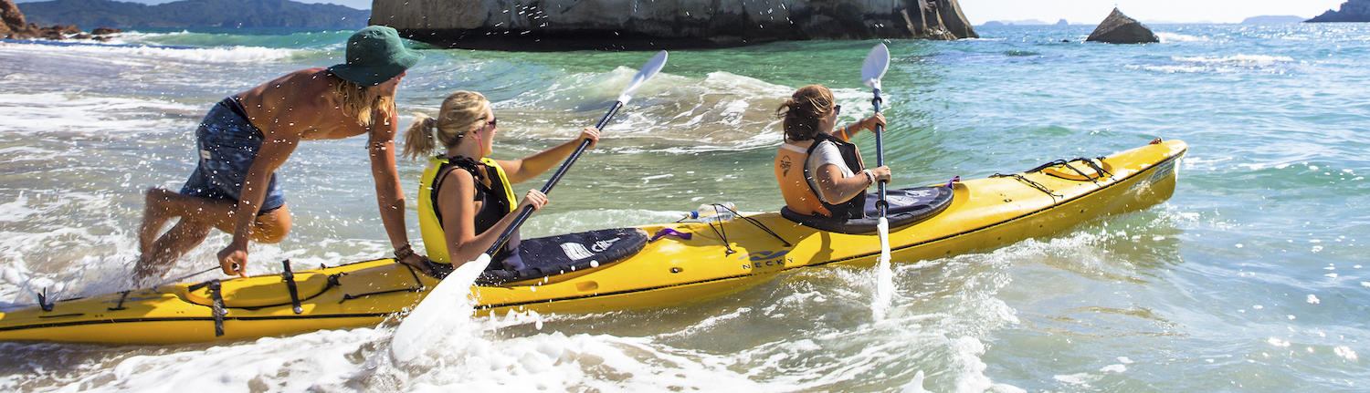 NZ Cathedral Cove Kayaking header