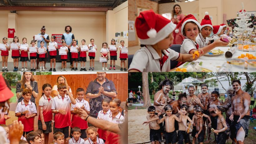 Kids in Gumbaynggirr Giingana Freedom School