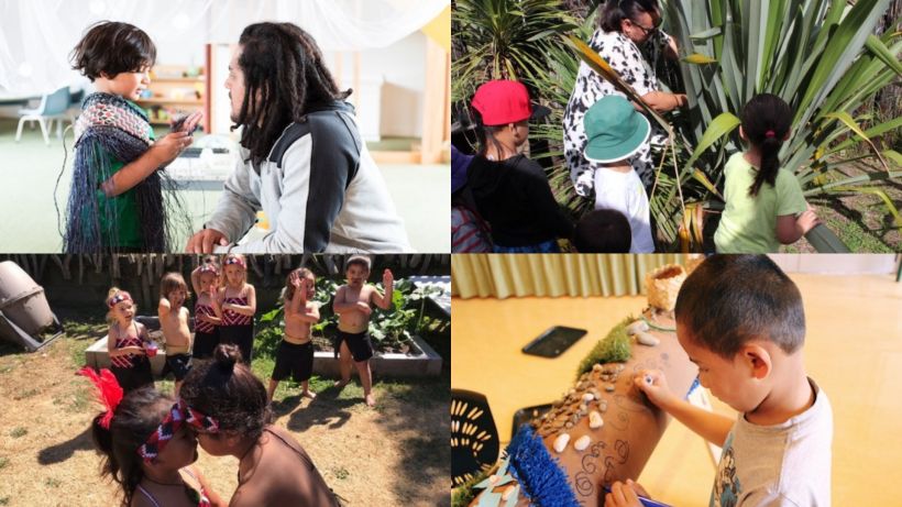 Young kids at Te Kohanga Reo o He Maungarongo