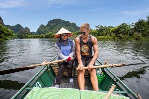 Ninh Binh Trang An Grottoes rowboat strayasia