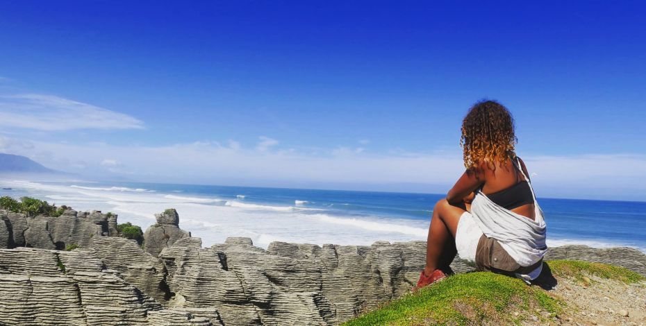 Brianna Jones Looking into the Blue Abyss Pancake Rocks