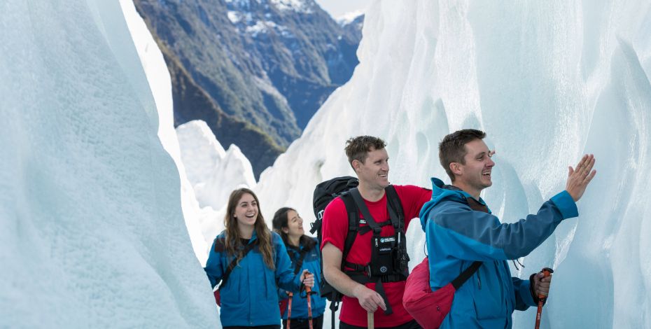 Touching the glacier