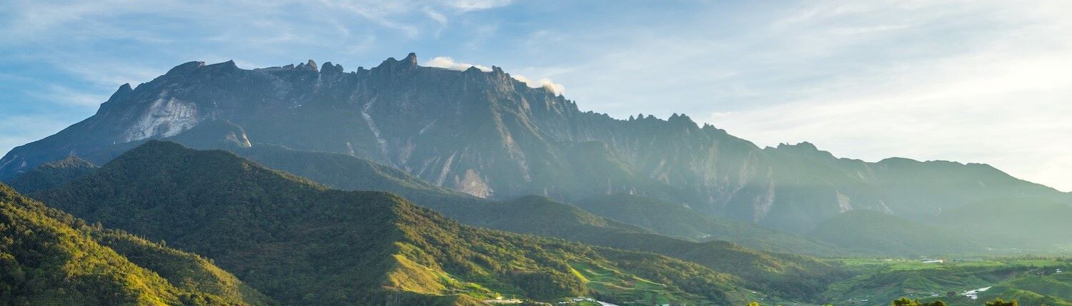 mount kinabalu mountain view borneo